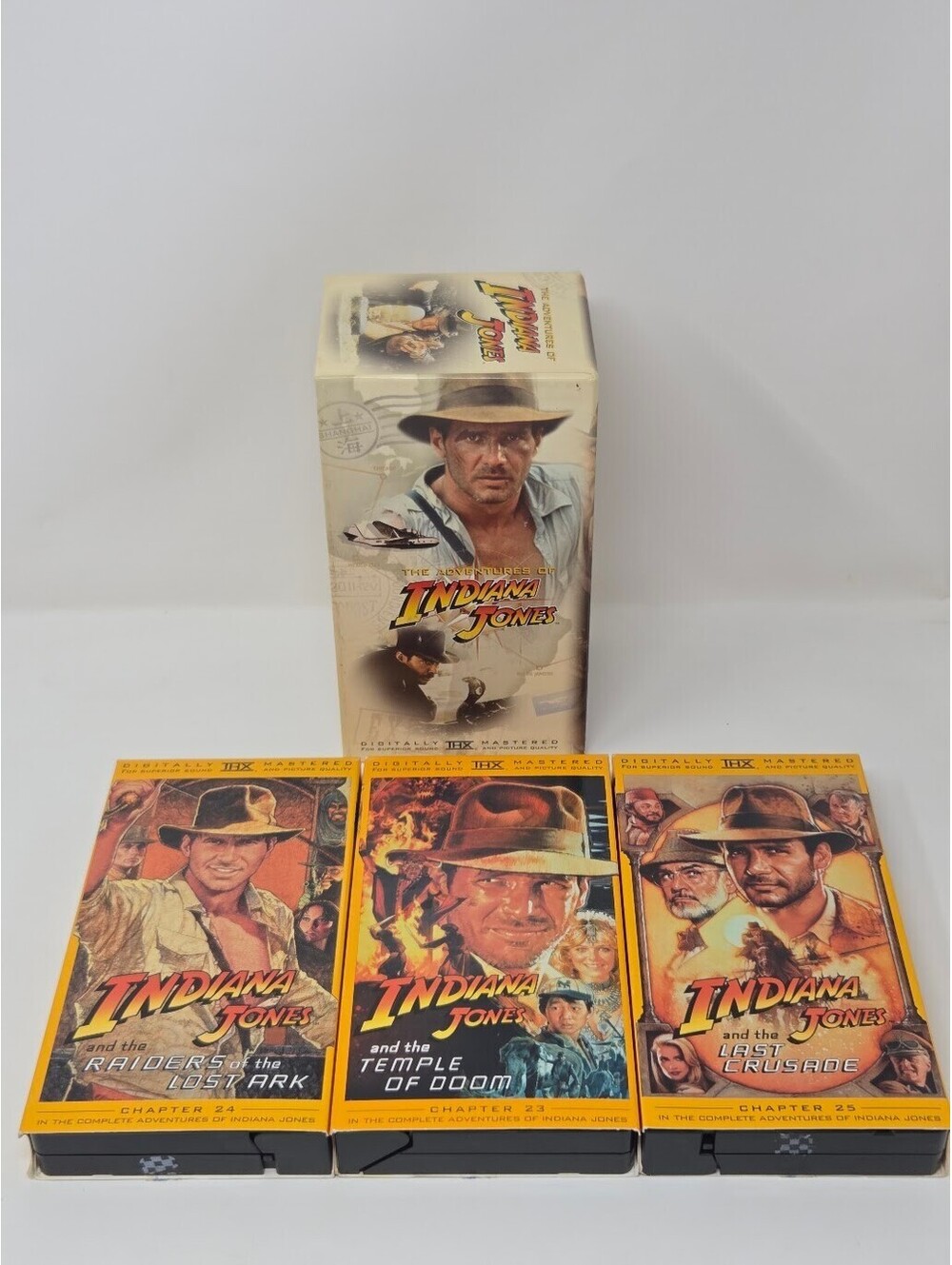 Indiana Jones - The Adventure Collection (VHS, 1999, 3-Tape Set, Widescreen)